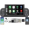 THIHPHOATLI FIAT Panda 2013-2020 Autoradio 1 DIN CarPlay wireless Android Auto DSP RDS