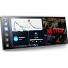 LAMTTO Carplay Schermo con Net-flix YouTube TikTok, 10,25 Pollici Autoradio Wireless A-pple CarPlay & Android Auto con Retrocamera Split-Screen Dual Bluetooth Navigazione per iOS 10+ Android 11+