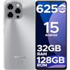 DOOGEESmart Note 58 Smartphone Android 15, 32(8+24) GB+128GB/2TB TF Cellulare, 6.75" HD+ 90Hz Schermo,6250mAh, 16MP+8MP Telefono Cellulare, 4G Dual SIM/Octa Core/Widevine L1/NFC/OTG/Face ID,Naturali