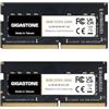 Gigastone 【DDR4 RAM Solo Notebook】GIGASTONE 16GB Kit(2x8GB) DDR4 2666MHz (2400MHz or 2133MHz) PC4-21300 (PC4-19200/17000) CL19 1.2V SODIMM 260pin Memoria notebook-Unbuffered Non-ECC, alte prestazioni