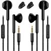 GAMURRY Auricolari, Cuffiette, Auricolare, Jack da 3,5 mm, Nero, Cuffie sportive, Resistente al Sudore, Isolamento del Rumore, Alta Qualità del Suono, Bassi Potenti, per Sansung,Xiaomi,Sony,Huawei etc