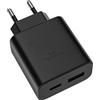 AOKUTDA 2Port USB C Ladegerät 45W für Samsung Galaxy S26 25 S24 S23 S22 Ultra-Nero