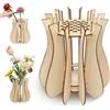 MENGBEI Vaso per fiori, vaso in legno puzzle da assemblare fai da te | supporto per bouquet, fiori secchi e artificiali | decorazione casa e ufficio - idea regalo creativa