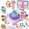 Luxfizz Tornio per Ceramica per Bambini-Kit Completo per Pittura e Laboratorio Artistico con 2 Impasti d'Argilla Autoindurente-Giocattolo Creativo per Ragazze e Ragazzi 6-14 Anni-Regalo Natale e Compleanno