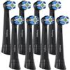 KongKay iO - Testine di ricambio per spazzolino Oralb serie iO 2 3 4 5 6 7 8 9 10, morbide testine compatibili con micro-vibrazioni per una cura delicata delle gengive, confezione da 8, colore nero