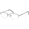 Eyekepper Classica montatura in metallo occhiali da lettura semicircolare cerniere a molla lettore buegel argento +2.75