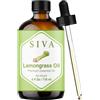 SIVA ORGANICS Siva, olio essenziale di citronella, 100 ml, olio naturale di citronella, per diffusore, viso, cura della pelle, aromaterapia, cura dei capelli, massaggio del cuoio capelluto e del corpo, con