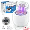Umeima Pulitore a ultrasuoni 45000Hz ricaricabile con 6 luci UV, 4 modalità per ritenitori, protesi dentarie, brackets, allineatori, impianti e gioielli in argento