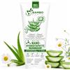 BAMBOEARTH Dentifricio naturale senza fluoro, nano idrossiapatite, rimineralizzante, denti sensibili, sbiancante e tubo zero rifiuti, consigliato per adulti e bambini, aloe vera e camomilla per via orale