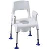Invacare Sedia da Doccia Modulare Regolabile in Altezza - Aquatec Pico 3 in 1 Invacare - Sgabello da Bagno - Seggiolino con Schienale e Braccioli Estraibili per Disabili e Anziani