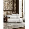 Jenny Sesal Set Asciugamani Luxury 3 Pezzi Bianco 100% Cotone 450 g/m² - Telo Bagno Grande 90x140 cm, Asciugamano Viso 50x100 cm, Ospite 38x58 cm - Morbidi, Super Assorbenti, Spugna Premium per Bagno Casa, Hotel