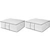 Compactor Borsa Porta Piumone World of Storage Life, 68.5x58.5x25.5 cm, Bianco (Confezione da 2)
