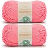 Caron Simply ME Pretty in Pink Yarn - 2 confezioni da 200 g/7 oz - 62% acrilico, 20% nylon, 18% lana, #5 Bulky - 220 metri - per maglia/uncinetto