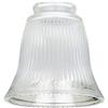Westinghouse 8703740 Paralume Clear Ribbed Bell Shade, Vetro, Bianco