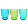 Tognana Set 3 Bicchieri, Vetro, Multicolore in tonalità azzurro