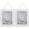Zep sy968 W Cornice portafoto Legno 15 x 20 cm Rivoli Bianco Legno Bianco, Beige 24 x 19 x 1, 8 cm (Confezione da 2)