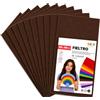 Sidi Global Market SIDI Feltro Marrone 10 Fogli 40x30 Tessuto Hobbistica DIY