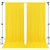 AK TRADING CO. Tende a pannelli in poliestere con tasche per asta, 3 x 2,4 m, decorazione per cerimonie di nozze, feste, finestre, colore: giallo limone