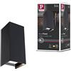 Paulmann 94326 Lampada per esterni LED Flame set da 2 IP44 angolare incl. 2x2,8 Watt antracite alluminio 3000 K