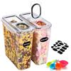 YASHE Contenitori Ermetici per Alimenti, Set di 2 (3.7L), Contenitore Plastica con Coperchio, Senza BPA Contenitori per Alimenti, Contenitori Cucina Organizer per la Conservazione di Pasta e Cereali