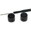 KAISH Set di 2 manopole a cupola in metallo nero per chitarra basso con vite di fissaggio per chitarra Telecaster/Tele