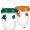 LeGeYo Trappola per vespe set 2 Anti vespe da esterno Trappola insetti effetto 360° da appendere esca naturale balcone giardino terrazza Arancione Verde