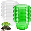 VETOLAKA 22 collari per lumache: 23 cm, anelli di protezione per lumache, protezione per lumache, recinzione verde per lumache stabile, repellente per lumache, collare per lumache in plastica, per