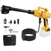 JOJOCY Idropulitrice senza fili compatibile con Dewalt 18/20 V, 21000 giri/min, 69 bar, portatile, con ugello 6 in 1, per la pulizia di pavimenti, recinzioni, pareti (giallo)