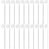 Clockjuan 20 ganci per etichette per piante da giardino, in argento, per segnare le piante, antiruggine, deformati, per fiori, fioriere, supporto (20 cm)