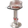 Barbecook Loewy 50 Barbecue a Carbone con Protezione Antivento, Barbecue Rotondo con QuickStart e QuickStop, Regolabile in 3 Posizioni, Acciaio Inossidabile, griglia di Ø 47,5 cm