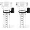 SCBOY Puntale da Giardino Set di 2 Pluviometro con Supporto e Scala Graduata da 1 a 35 mm Pluviometri Resistenti al Gelo per Una Misurazione Accurata delle Precipitazioni