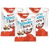 CAIYA 3X Ferrero Kinder Schoko Bons Ovetto al Cioccolato Ripieno di Crema al Latte e Nocciole Senza Glutine 125g [3 Buste]