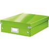 Leitz Click & Store WOW Scatola Organizer Media, per Archivio e Organizzazione di Cavi e Cancelleria, Adatta a Casa e Ufficio, Verde, 60580054