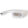 C2G Adattatore USB, convertitore adattatore video USB C a DVI D, bianco, Cables to Go 29484