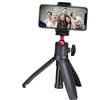 TINEASUR Bastone Selfie Treppiede per Action Cam, Supporto Telescopico in Lega di Alluminio e Pc, Filettatura 1/4, Nero per Viaggi