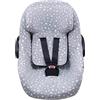 JYOKO KIDS Fodera copri seggiolino auto in cotone Compatibile con Pég Perego Primo Viaggio, Uppababy Mesa GO (WHITE STAR)