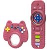 CLDY Massaggiagengive per bambini, giocattolo telecomando, 2 massaggiagengive telecomandate in silicone, senza BPA, stimola e massaggia le gengive dolorose, regali per neonati da 3 mesi