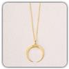 Generic Luna crescente anello supporto Collana argento sterling 925 infermiera medico laurea promessa anello ricordo matrimonio protezione fatto a mano su misura Festa della Mamma