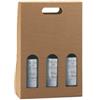 SCOTTON Scatola bottiglie Onda avana - 3 bottiglie - 270 x 90 x 385 mm - Scotton (unità vendita 5 pz.)