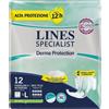 Fater Lines Specialist Derma Protection - 12 Pannoloni Assorbenti A Mutandina Per Incontinenza Maxi Plus Taglia L