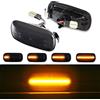 OZ-LAMPE Frecce Laterale Dinamico a LED per Au-di A2 A3 8L A4 B5 A6 4B C5 A8 4D TT 8N, Indicatore di direzione Dinamico a LED 2 Pezzi Nero Canbus