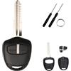 XIEMINLE Guscio per chiave auto a 2 pulsanti per Mitsubishi Triton L200 Outlander Lancer Colt Pajero Shogun guscio di ricambio per chiave telecomando con scanalatura (scanalatura destra)