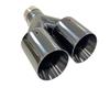 Axexnejv Posteriore Terminale Scarico Acciaio Inossidabile Titanio Nero Coda Gola Rifacimento 4 Uscite Voce Personalizzata Y Doppia Uscita Grande Calibro(63mm-101)
