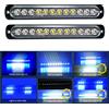 Willpower Barra LED Strobo 12LED Blu Bianco Lampeggiante Per Auto 12V 24V | 2pz Lampada di Emergenza Luci, 18 Modalità, per 4x4 Trattore Camion Rimorchi Barca Fuoristrada, Sicuro Faretti Fendinebbia