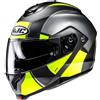 HJC, Casco Moto Modulare C91N JYN Grey Yellow MC3HSF, M