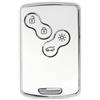 RUXYAXFOL 2 pezzi RUXYAXFOL TPU, copertura della chiave dell'automobile per Renault Grand Scenic, Megane 1/2/3, Laguna 3, Zoe ZE/R110/R135, custodia della chiave dell'automobile bianco argento
