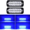 Willpower Barra LED Strobo 12LED Blu Lampeggiante Per Auto 4x4 12V 24V | 2pz Lampada di Emergenza Luci, 18 Modalità, per Trattore Camion Rimorchi Barca Fuoristrada, Sicuro Faretti Fendinebbia