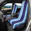 YANGESHOP Set 2 coprisedili per auto in tessuto asciugamano motivo grafico strisce | Coprisedili anteriori protezioni per sedili auto decorazioni interne lavabili per auto berlina e SUV