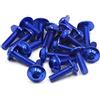 uxcell 20 bulloni a testa esagonale in lega di alluminio blu per moto, viti M6 x 20