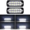 Willpower Barra LED Strobo 12LED Bianco Lampeggiante Per Auto 12V 24V | 2pz Lampada di Emergenza Luci, 18 Modalità, per 4x4 Trattore Camion Rimorchi Barca Fuoristrada, Sicuro Faretti Fendinebbia
